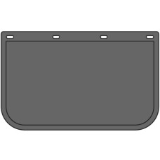 Mudflap - 24" Wide x 15" High - Plain Black